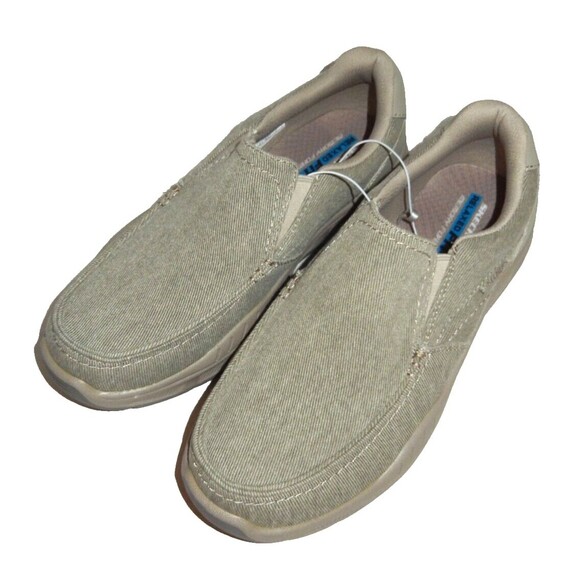 Skechers Cohagen Relaxed Fit Slip-On Shoes Loafers Men's 10.5 Memory Foam Taupe - Picture 4 of 8